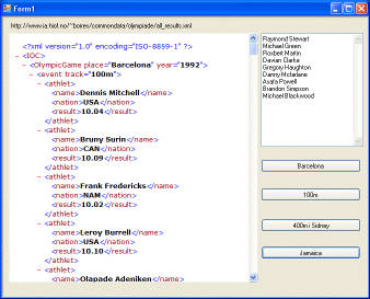 XPath mot olymiske data