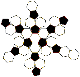 Polygoner på en Buckyball